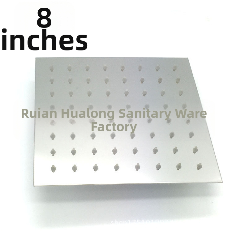 Cap de duș deasupra pătrat, din oțel inoxidabil, ultra-subțire, cu funcție ploaie și rezistență la presiune înaltă, model HL-HCFB, montaj cu plug-in, finisaj fin