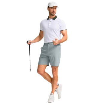 Muške casual golf hlače - lagane, s elastičnim pojasom, ravni kroj, Mink tkanina, za četiri sezone