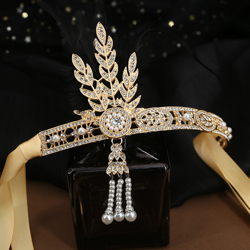 Vjenčana tiara za kosu od legure, elektroplatirana, cvjetna dekoracija