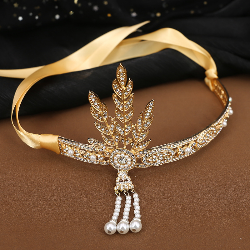Vjenčana tiara za kosu od legure, elektroplatirana, cvjetna dekoracija
