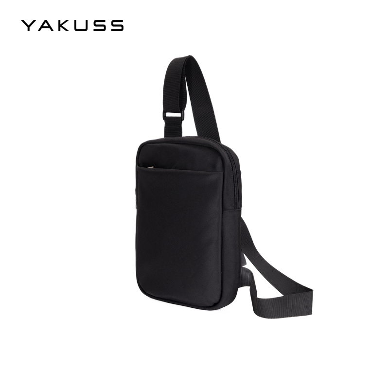Yakuss Muška Crossbody Torba – PU Koža, Zatvaranje na zip, Unutarnje pretince: skriveni pretinac sa zipom, pretinac za telefon, dokumente; Jednostruka naramenica, Najlon podstava, Stil: Poslovno putovanje