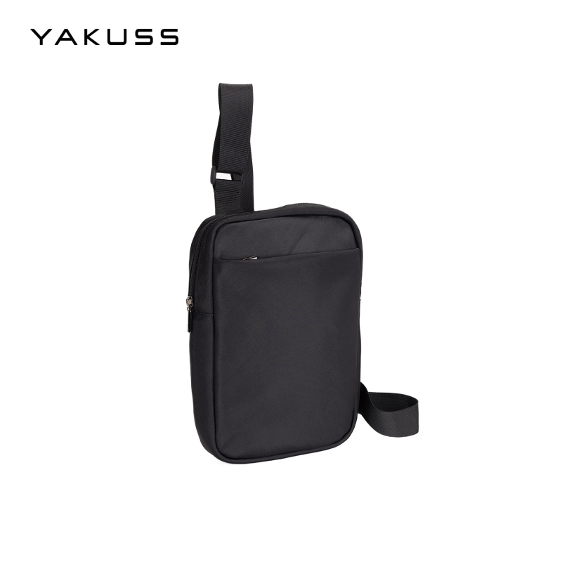 Yakuss Muška Crossbody Torba – PU Koža, Zatvaranje na zip, Unutarnje pretince: skriveni pretinac sa zipom, pretinac za telefon, dokumente; Jednostruka naramenica, Najlon podstava, Stil: Poslovno putovanje