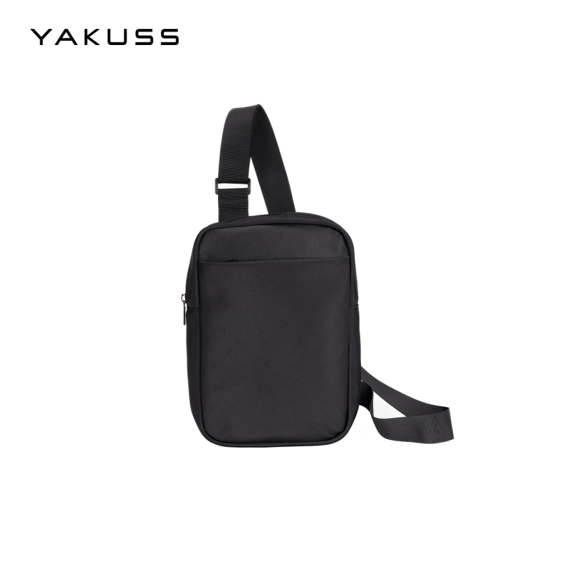 Yakuss Muška Crossbody Torba – PU Koža, Zatvaranje na zip, Unutarnje pretince: skriveni pretinac sa zipom, pretinac za telefon, dokumente; Jednostruka naramenica, Najlon podstava, Stil: Poslovno putovanje