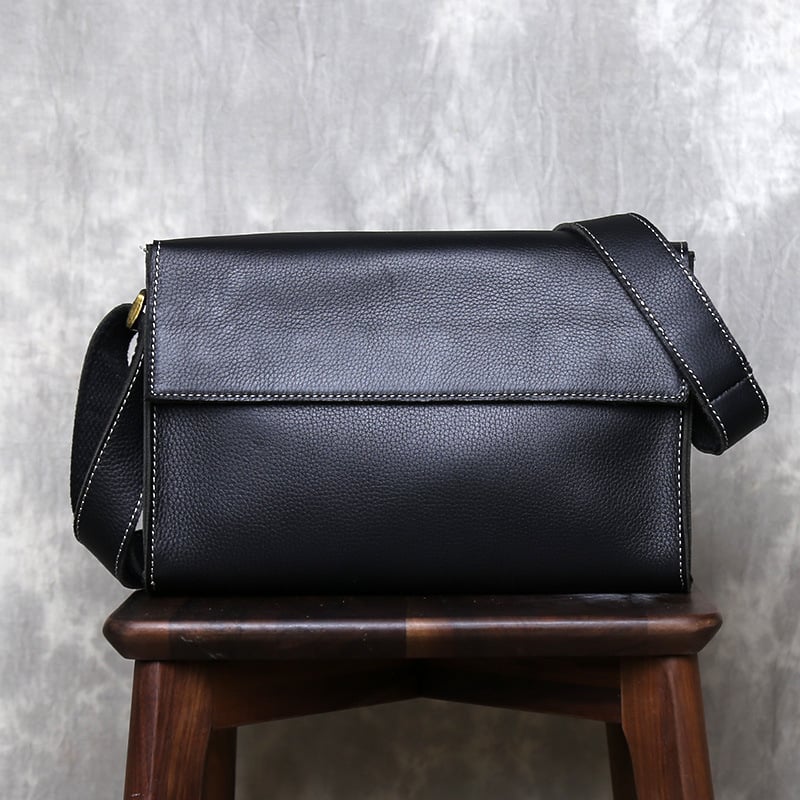 Muška crossbody torba od kože prvog sloja, gradski jednostavan stil, poliester podstava