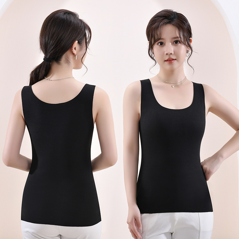 Термална жилетка за жени, полиестер, термична функция, кръгло деколте, пуловер стил