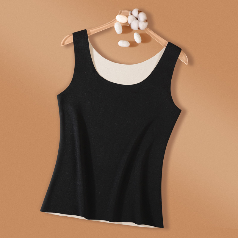 Термална жилетка за жени, полиестер, термична функция, кръгло деколте, пуловер стил