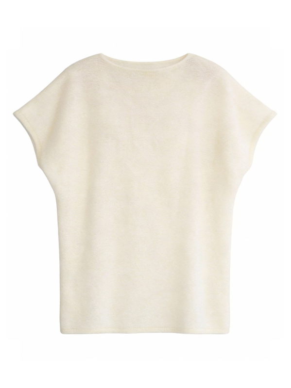 Пуловер, смес мохер и вълна, еднотонен, компютърна плетка, за жени на възраст 18–24 г., уличен стил, европейско-американски моден стил