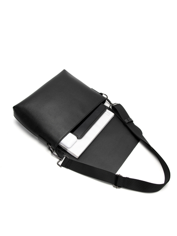 Muška torba za ramena - ultra lagana PU koža, gradski stil, torba s klapom za tablet