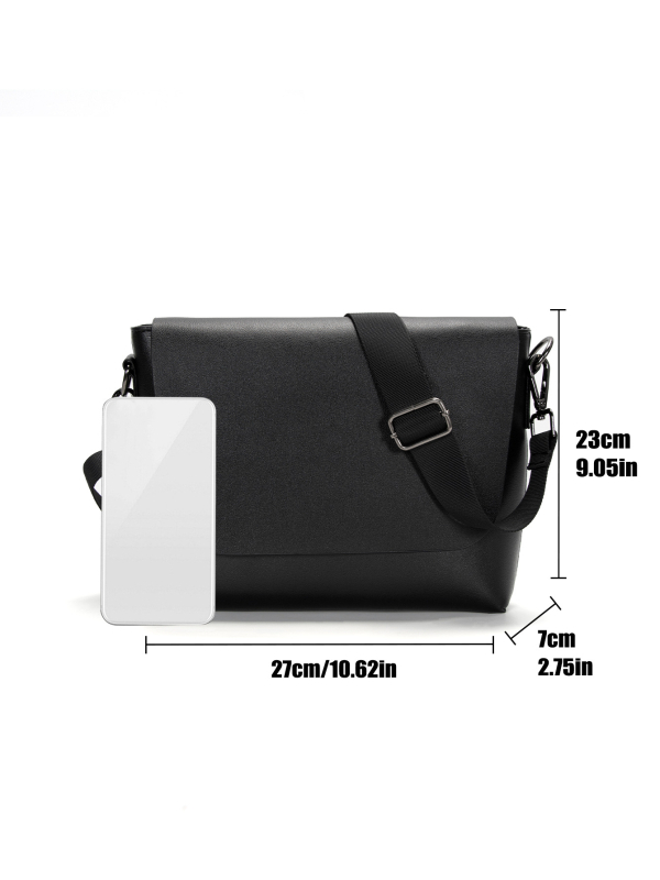 Muška torba za ramena - ultra lagana PU koža, gradski stil, torba s klapom za tablet