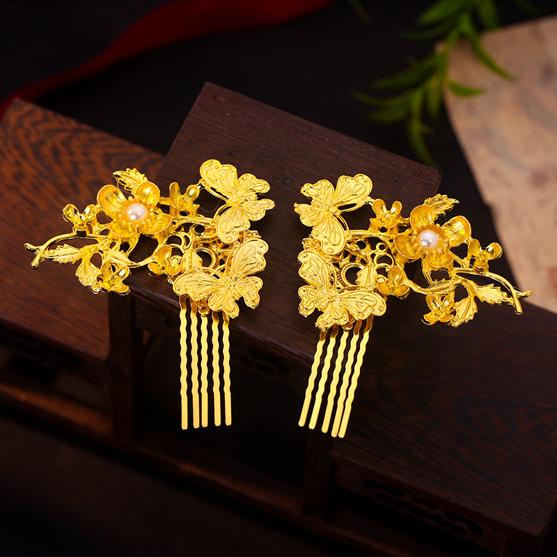 Fejdísz – Ötvözet, Kínai stílus, Fésű a hajhoz, Elektroplatolás, Modell T1628