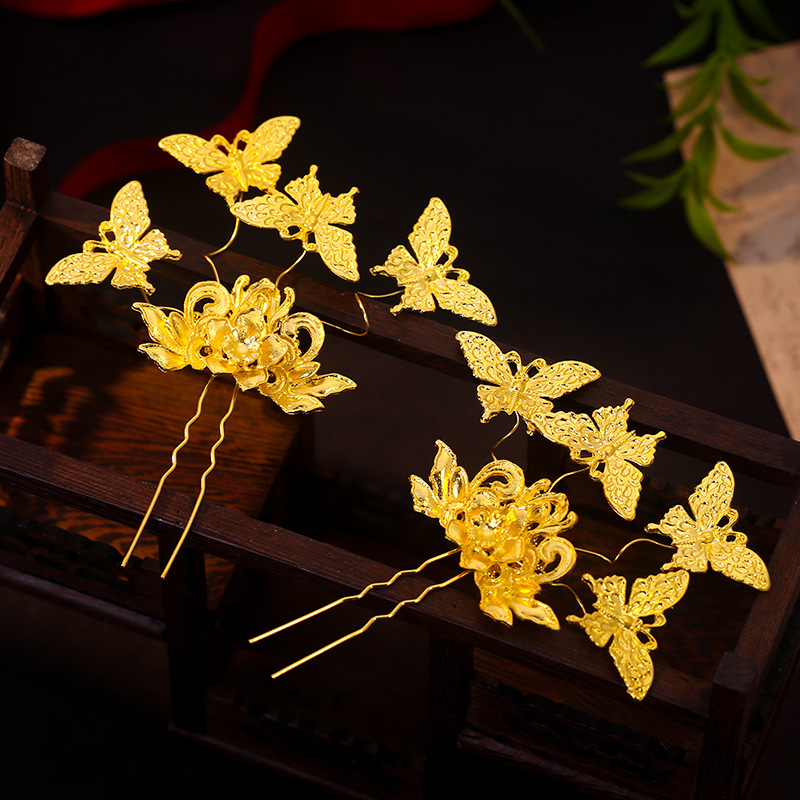 Fejdísz – Ötvözet, Kínai stílus, Fésű a hajhoz, Elektroplatolás, Modell T1628