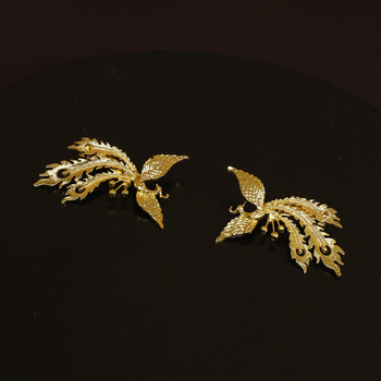 Νυφικό κεφαλόδεμα με μοτίβο δράκος-φοίνιξ, χειροποίητο μεταλλικό κλάμερ μαλλιών, ρετρό στυλ, μορφή λουλουδιών, κατάλληλο για γάμο