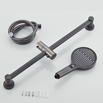 Set šipke za tuš od aluminijske legure, odvojivi, podesivi – kvadratni podizni štap, model 03