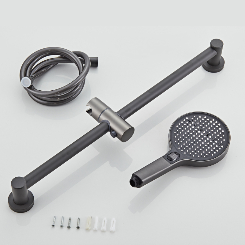 Set šipke za tuš od aluminijske legure, odvojivi, podesivi – kvadratni podizni štap, model 03
