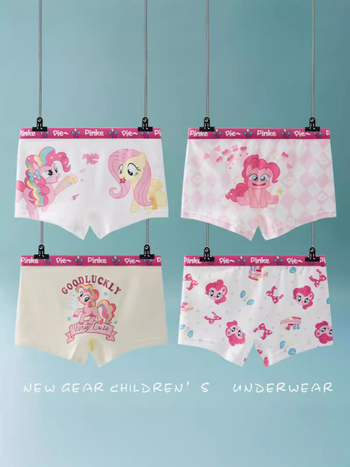 Boxeri pentru fete, 95% bumbac + 5% elastan, Clasa A, 4 buc. în pachet, Vara 2024