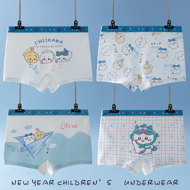 Boxeri pentru fete, 95% bumbac + 5% elastan, Clasa A, 4 buc. în pachet, Vara 2024