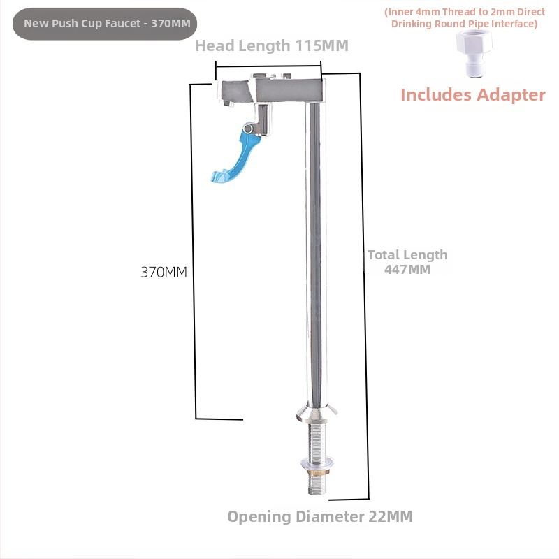 Push Cup faucet pre kuchyňu a kaviarenský bar, dvojitá konštrukcia výdajníka pohárov pre priame nalievanie