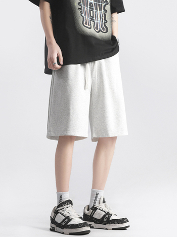 Muške kratke hlače od pletiva pamuka Ice Silk, 59% poliester, 41% pamuk, ravni kroj, mikro-elastičnost, ljeto