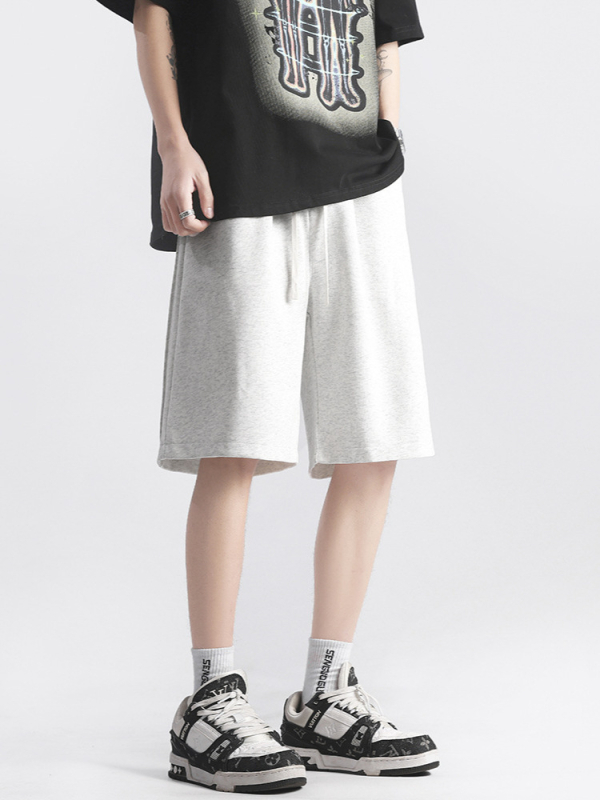 Muške kratke hlače od pletiva pamuka Ice Silk, 59% poliester, 41% pamuk, ravni kroj, mikro-elastičnost, ljeto