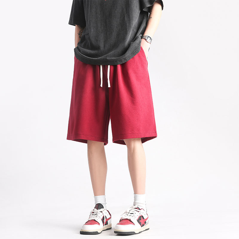 Muške kratke hlače od pletiva pamuka Ice Silk, 59% poliester, 41% pamuk, ravni kroj, mikro-elastičnost, ljeto