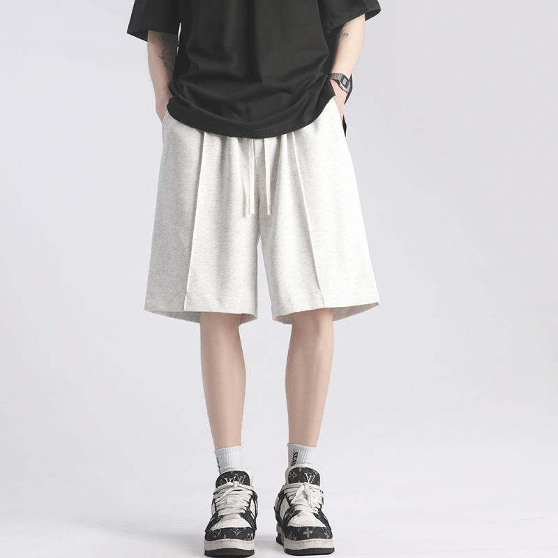 Muške kratke hlače od pletiva pamuka Ice Silk, 59% poliester, 41% pamuk, ravni kroj, mikro-elastičnost, ljeto