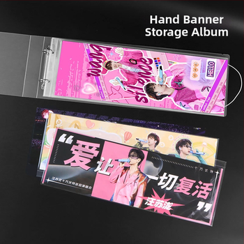 Χειροποίητο φωτογραφικό άλμπουμ για πανό, PP εξώφυλλο, δέσιμο loose-leaf, 10 σελίδες, εκτύπωση λογότυπου και προσαρμογή.