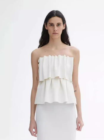 Туб топ без презрамки — Slim fit, Ultra къс стил (≤40 см), Пролет 2025