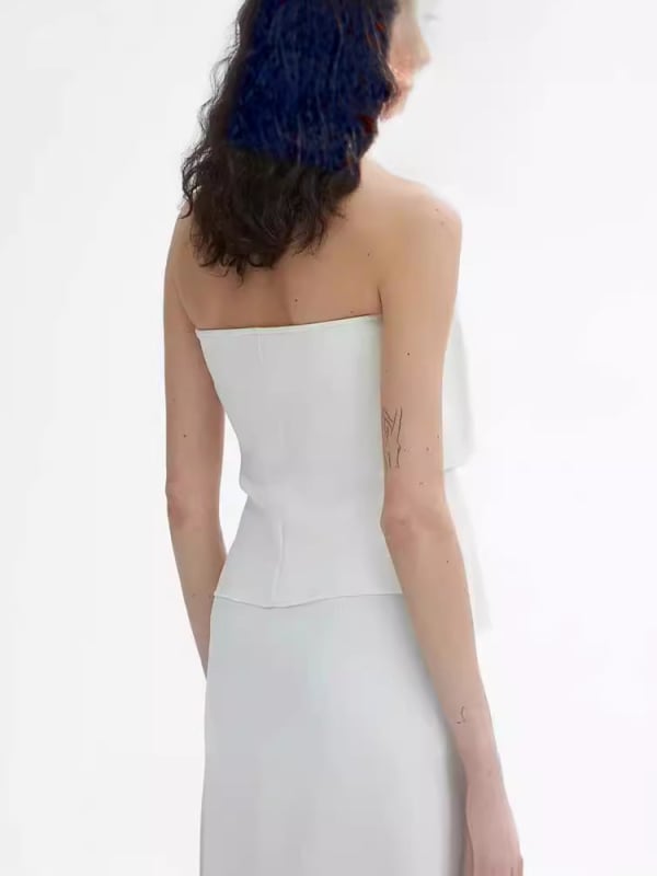 Туб топ без презрамки — Slim fit, Ultra къс стил (≤40 см), Пролет 2025