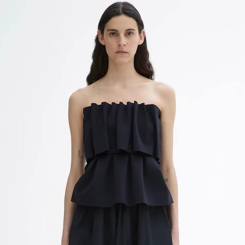 Туб топ без презрамки — Slim fit, Ultra къс стил (≤40 см), Пролет 2025