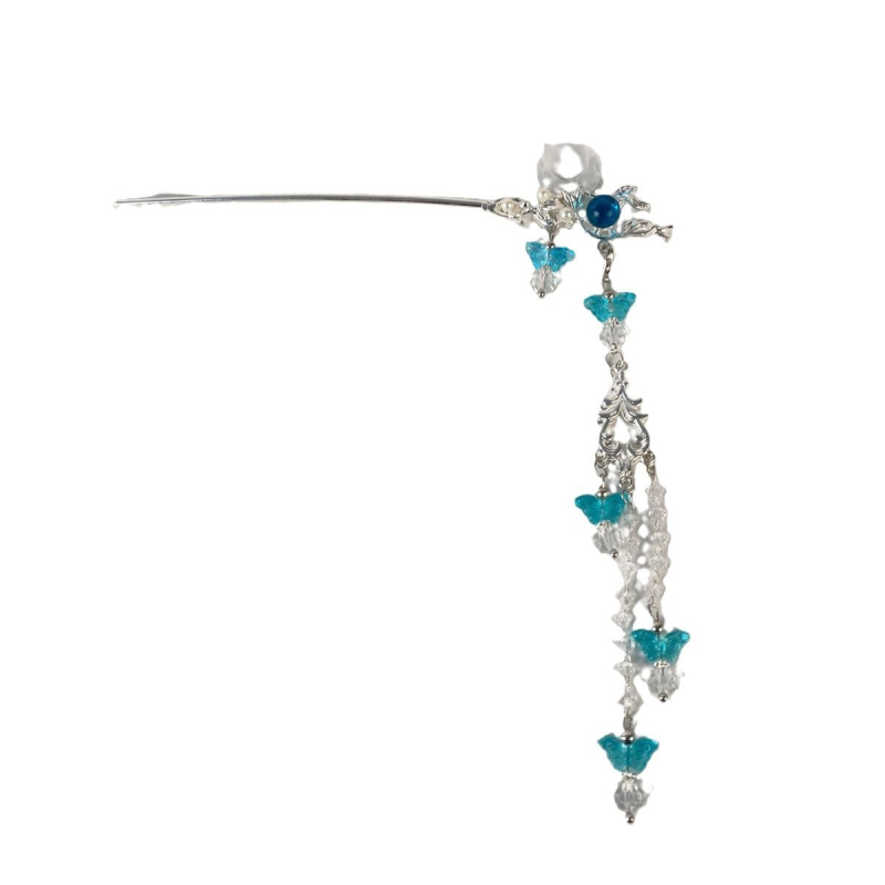 Igla za kosu od legure Moon Tassel, antički stil, Jinling Jewelry, model T0753, dodatak za glavu