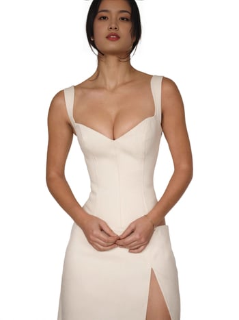 Тънък прилепващ дамски потник от чист памук с двойни презрамки, ултра къс стил, едноцветен модел