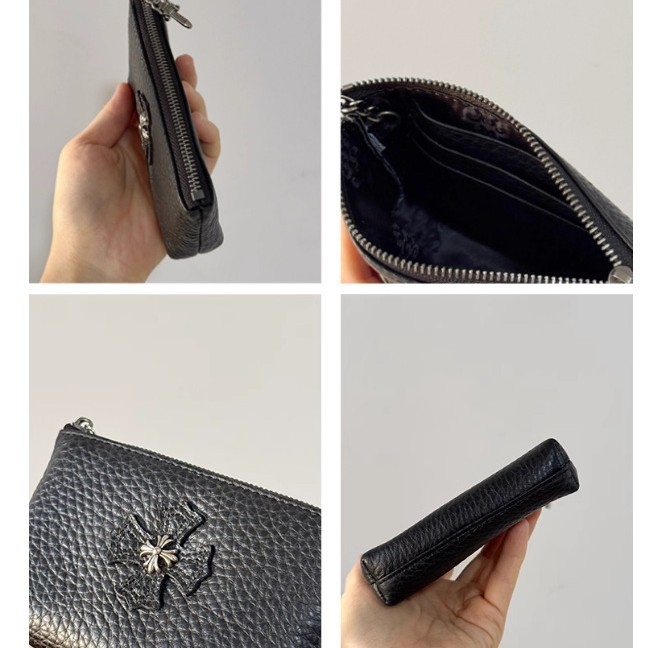 Novčanik za novčiće od kože prvog sloja s zatvaračem, unisex urbani minimalistički stil, držač kartica