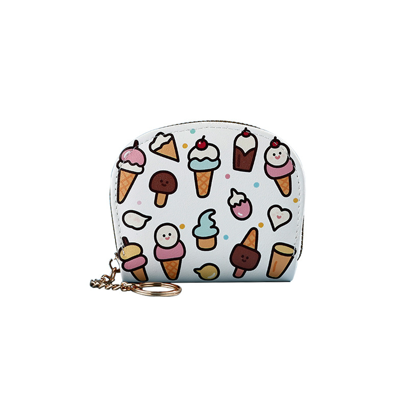 Дамски портфейл в японски стил с 11 отделения за карти и документен джоб, плодова шарка, полиестер, марка TIDALSTYLT