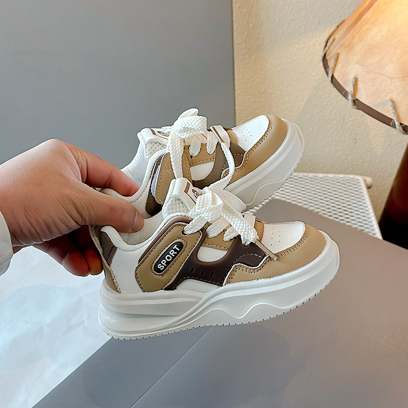Dječje tenisice za proljeće-jesen, unisex, s Velcro zatvaračem, PU gornjište i PU potplat, svakodnevna obuća
