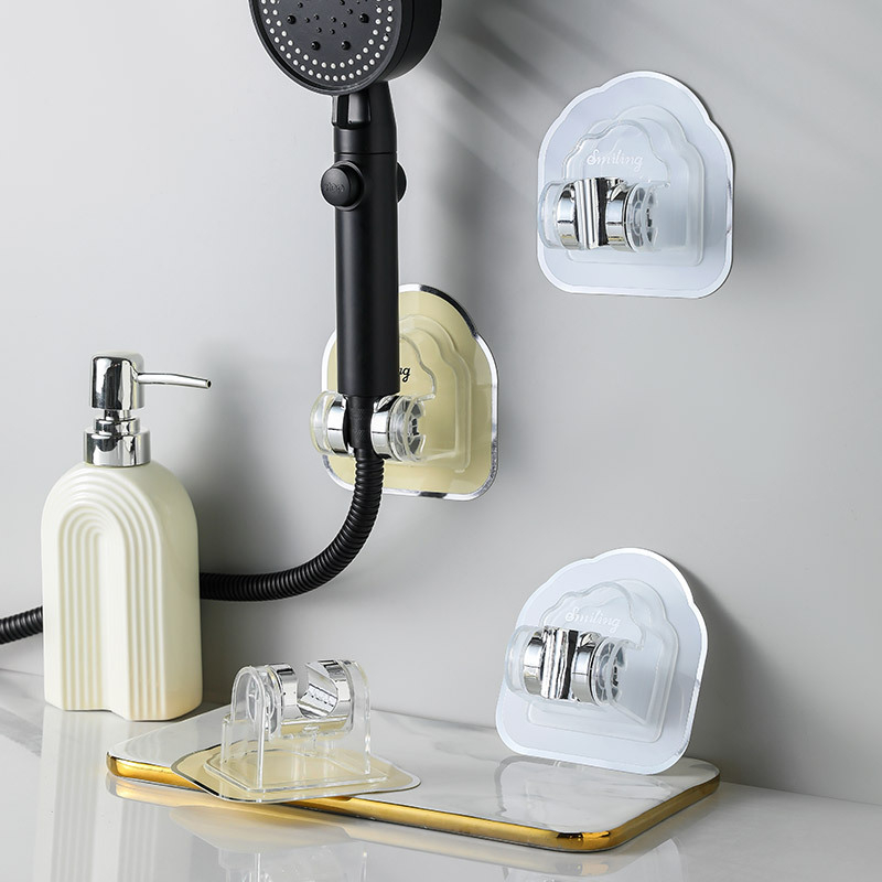 Plastični držač tuša s ljepilnom montažom, podesiv, injekcijsko oblikovanje, moderan minimalistički stil