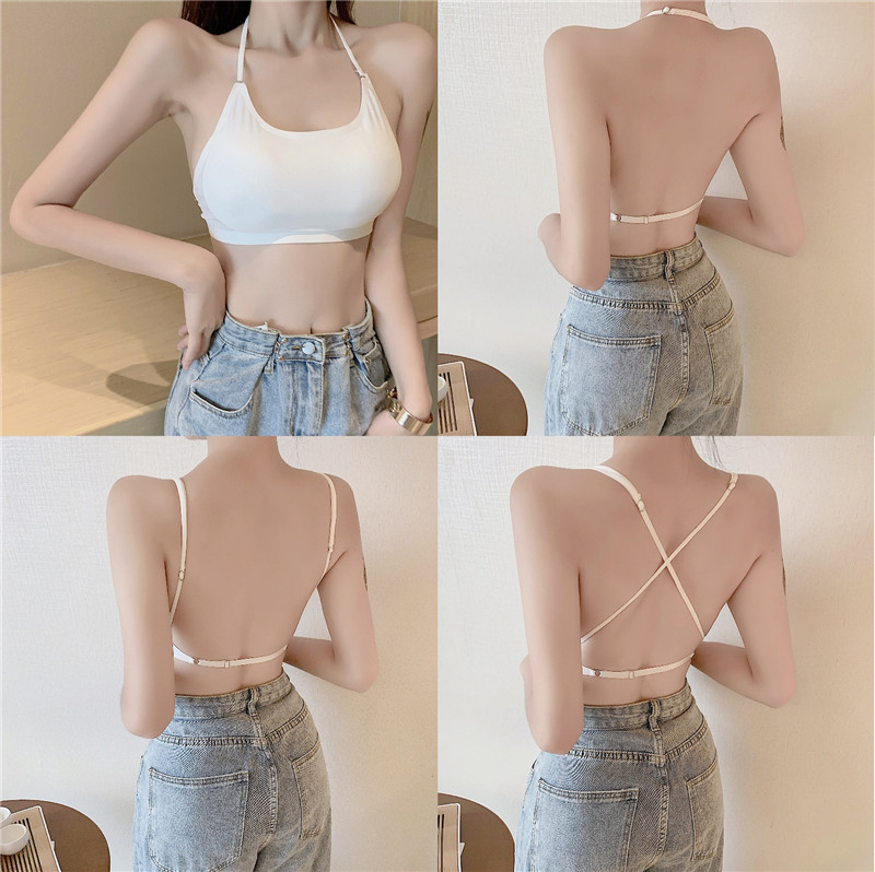 Tube top za prsa — Ice Silk tkanina, najlon, veliki otvoreni leđa, puna šalica, tanki oblikovani košarica (Ice Silk, Nylon, Large backless, Full cup, Thin molded cup)