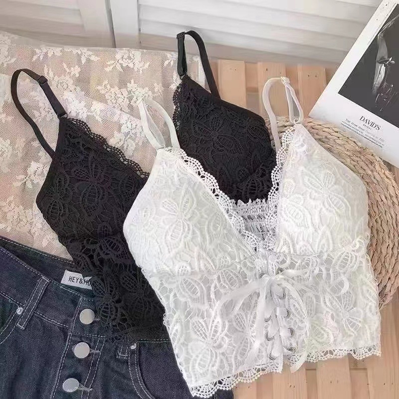Tube top s vodotopljivom čipkom, 80–90% poliester, dizajn lijepo leđa, šalica 1/2, srednji oblik čašice