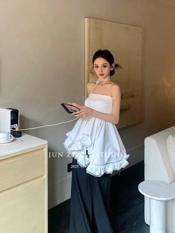 Топ без презрамки, корейски стил, памук, 50–70% памук, дължина 50–65 см