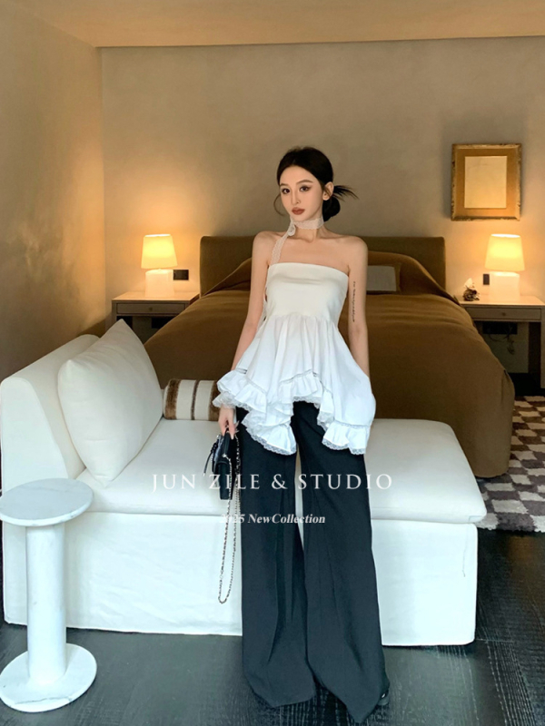 Топ без презрамки, корейски стил, памук, 50–70% памук, дължина 50–65 см