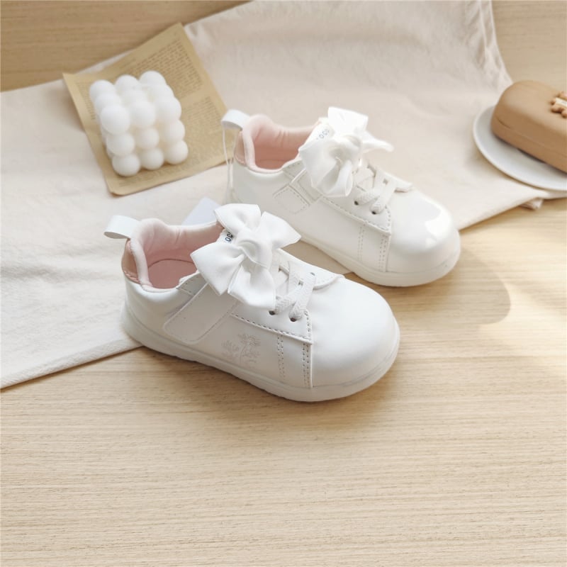 Dječje tenisice s Velcro zatvaračem, niski gornji dio, gornji materijal mikrovlakana, jednofarban uzorak, za djevojčice 4-6 godina