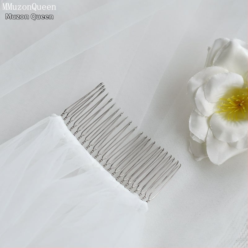 Vjenčani veo, najlon, dvostruki sloj, U-oblik, ženski stil, marka Manzhen Bride, model V-26