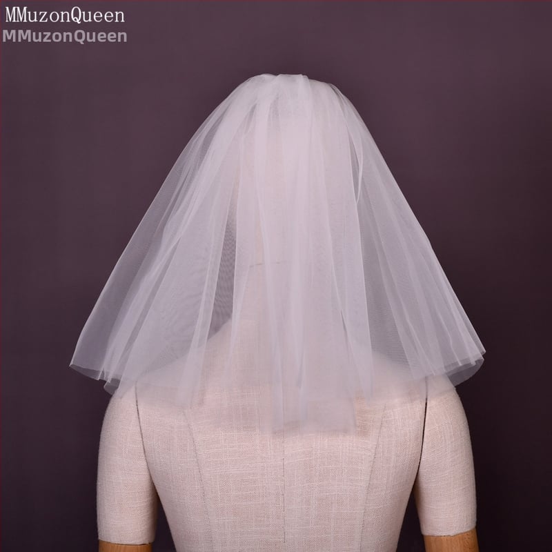 Vjenčani veo, najlon, dvostruki sloj, U-oblik, ženski stil, marka Manzhen Bride, model V-26