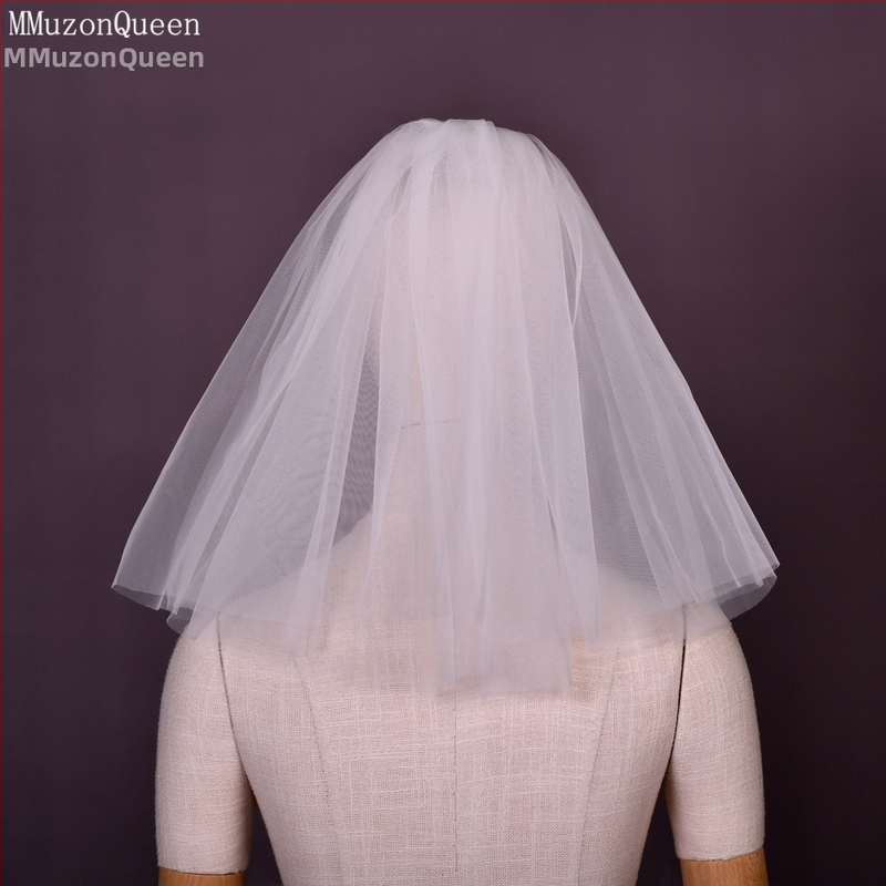 Vjenčani veo, najlon, dvostruki sloj, U-oblik, ženski stil, marka Manzhen Bride, model V-26