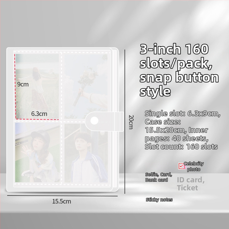 Άλμπουμ καρτών τετραπλής διάταξης – φωτοαλμπουμ με αφαιρούμενες σελίδες, εξώφυλλο PP, 20 εσωτερικές σελίδες, δυνατότητα παραμετροποίησης