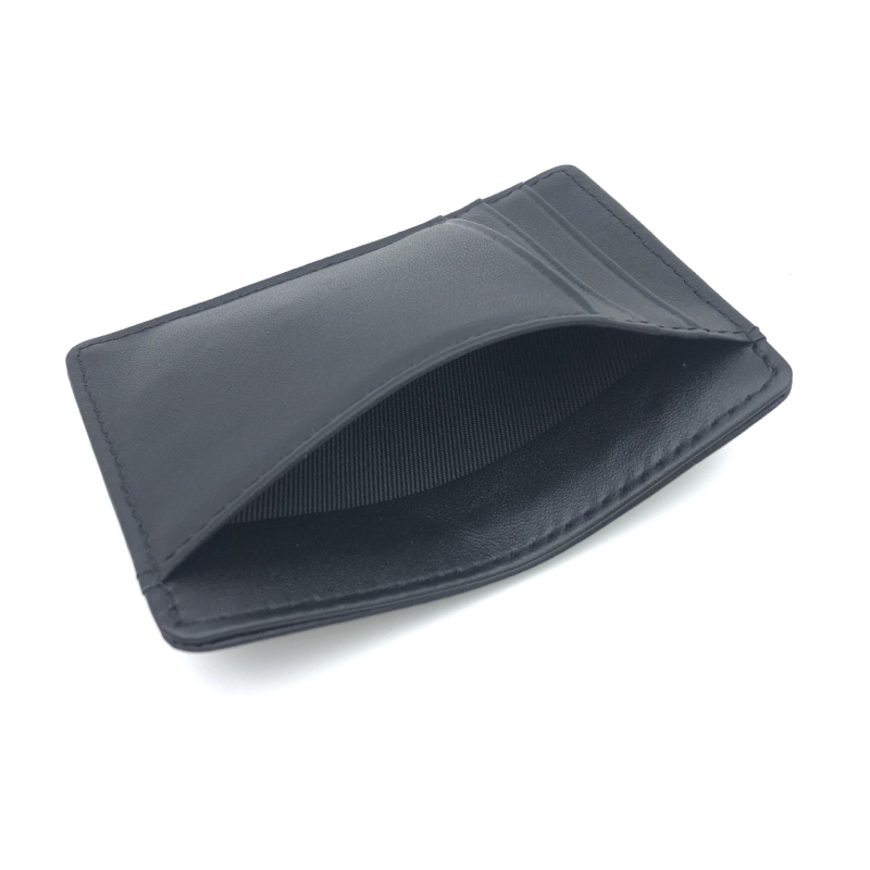 Držač kartica: ultra-tanki kožni držač, prvi sloj govedje kože, ogledni prozor, unisex, proljeće 2025