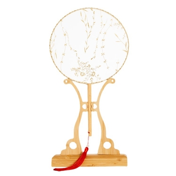 Hanfu fotórekvizit fán arany forró vasalással, bambusz és műszálas selyem