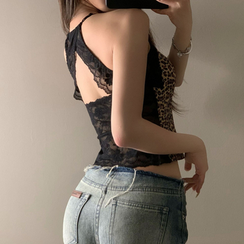 Najlon top s jastučićem za prsa, prozračan, lijep leđni dizajn