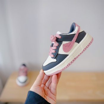 Dječje tenisice s tankom potplatom, koreanskog stila, unisex, Velcro zatvarač, gumena potplata, gornji dio od mikrovlaknast kože, mrežasta podstava