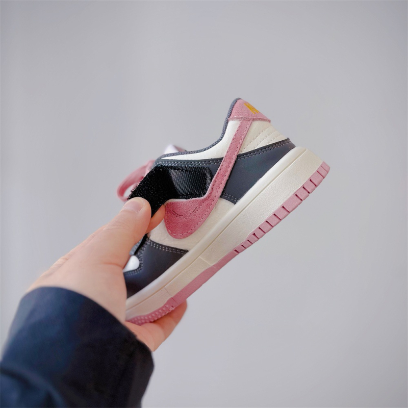 Dječje tenisice s tankom potplatom, koreanskog stila, unisex, Velcro zatvarač, gumena potplata, gornji dio od mikrovlaknast kože, mrežasta podstava