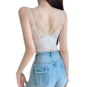 Bez remena čipkasti grudnjak, prozračni Nylon/Spandex, ultratanke košarice, čipkasti stražnji dio, udobna podstava